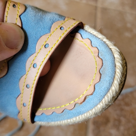 Louis Vuitton Leather/Suede String Wedge Sz. Eur 38 - Picture 8 of 14